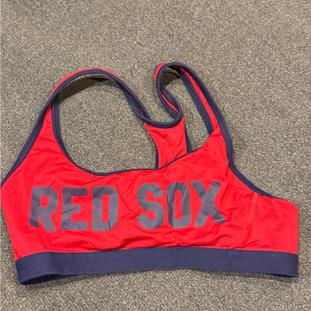 PINK Red Sox Women's Sports Bra Team Graphic Racerback